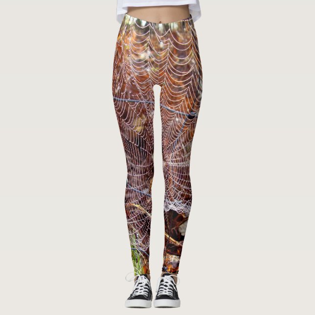 Web of European Garden Spider Leggings (Front)