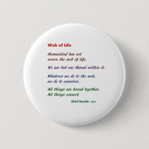 Web of Life : Native American Wisdom 6 Cm Round Badge