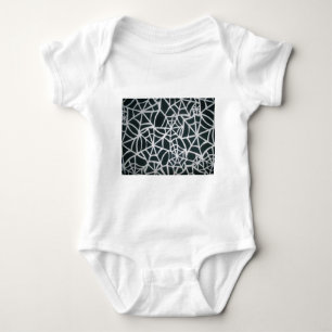 Web of Mystery: Delicate Trap - White Spider Web Baby Bodysuit