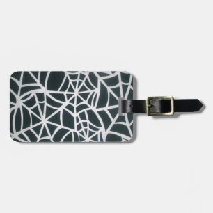 Web of Mystery: Delicate Trap - White Spider Web Luggage Tag