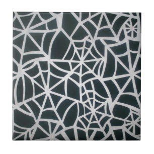 Web of Mystery: Delicate Trap - White Spider Web Tile