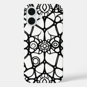 Web of Wonder: A Mesmerising Doodle iPhone 16 Case