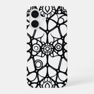 Web of Wonder: A Mesmerising Doodle iPhone 16 Case