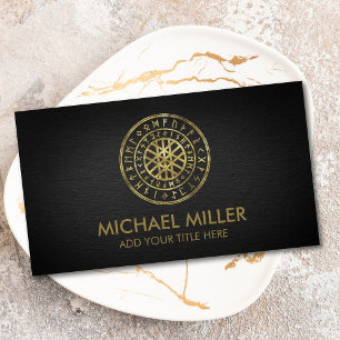 Web of Wyrd and Runic Alphabet Business Card