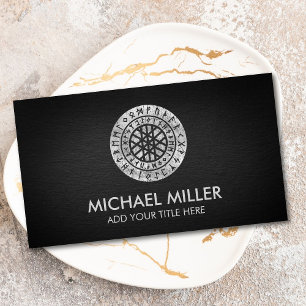 Web of Wyrd and Runic Alphabet Business Card