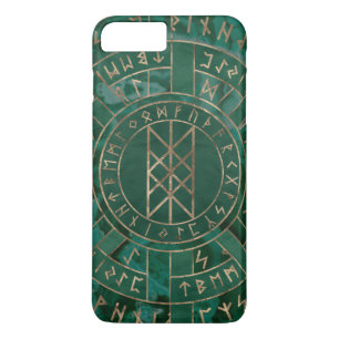 Web of Wyrd - Malachite, Leather and Gold iPhone 8 Plus/7 Plus Case