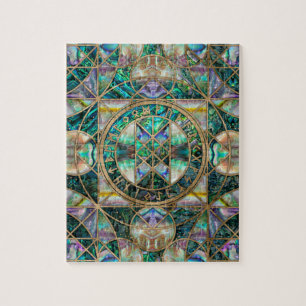 Web of Wyrd The Matrix of Fate -Abalone Shell Jigsaw Puzzle