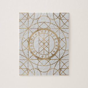 Web of Wyrd The Matrix of Fate - Pastel Gold Jigsaw Puzzle