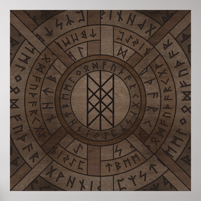 Web of Wyrd The Matrix of Fate- Wooden Texture Poster (Front)
