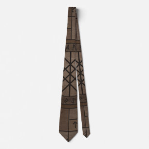 Web of Wyrd The Matrix of Fate- Wooden Texture Tie