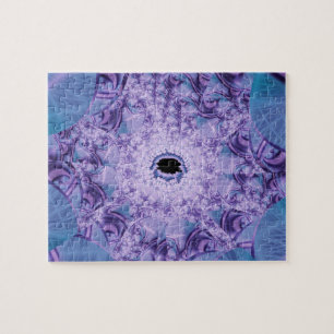 Web Purple and Blue Fractal Art Jigsaw Puzzle