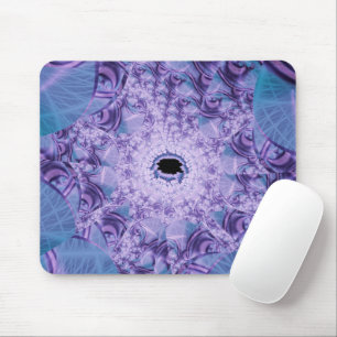 Web Purple and Blue Fractal Art Mouse Pad