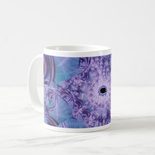 Web Purple and Blue Fractal Art Wrap Coffee Mug