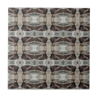 Web Tree Bark Patterned 4.25 Sqaure Ceramic Tile