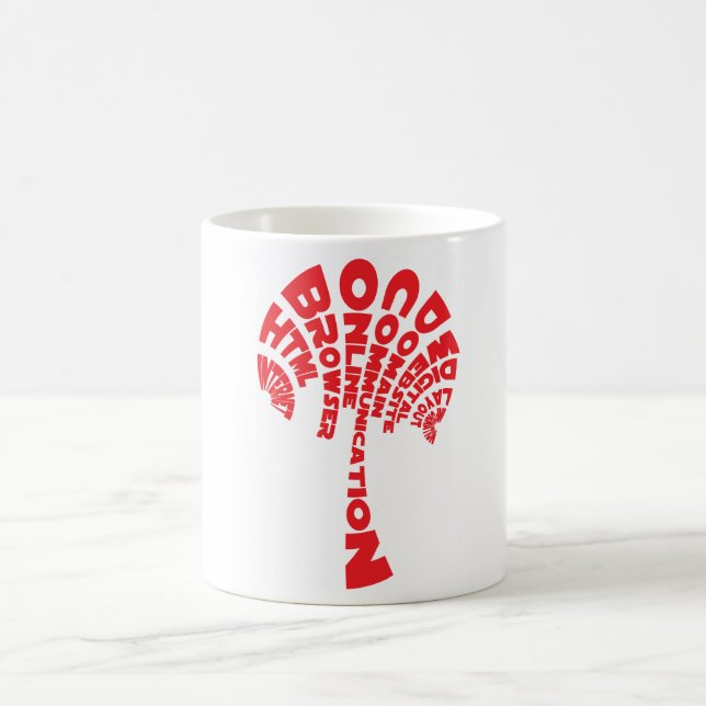 Web Tree Typography Mug (Center)