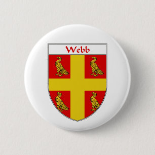 Webb Coat of Arms/Family Crest 6 Cm Round Badge