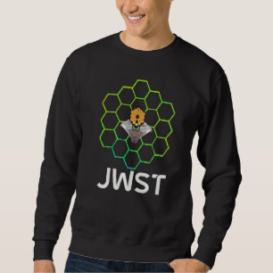 WEBB Space Telescope on Distressed Green Mirror Cu Sweatshirt