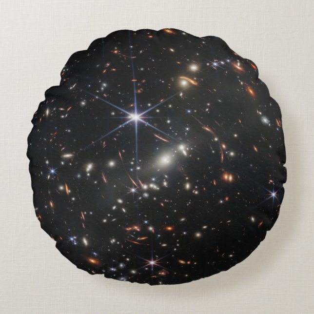 Webb Space Telescope science nasa universe star as Round Cushion (Front)