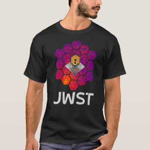 WEBB Space Telescope with Abstract Purple Red Mirr T-Shirt