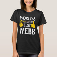 Webb Surname Funny Team Family Last Name World's B