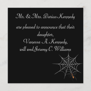"Webbed Desire" Halloween Theme Invitation