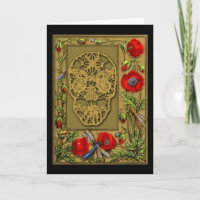 Webbed Skull Day of the Dead Halloween Gothic