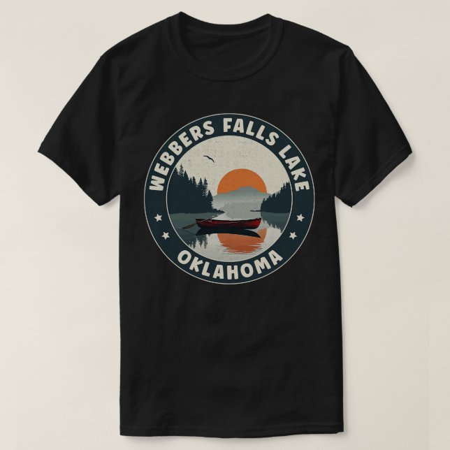 Webbers Falls Lake Oklahoma Sunset T-Shirt (Design Front)