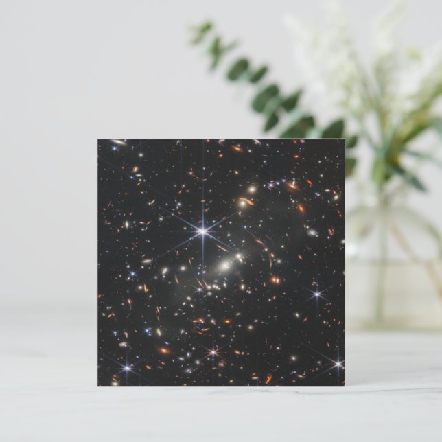 Webb's First Deep Field View of the Universe  Holiday Card (Standing Front)