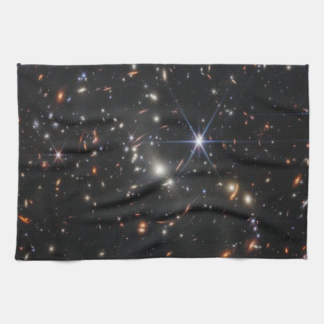 Webb's First Deep Field View of the Universe  Tea Towel (Horizontal)