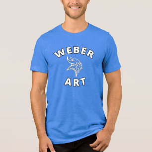 Weber Art (white text w/black outline) Tri-Blend Shirt