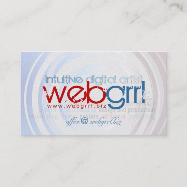 Webgrrl.biz Business Card (Front)