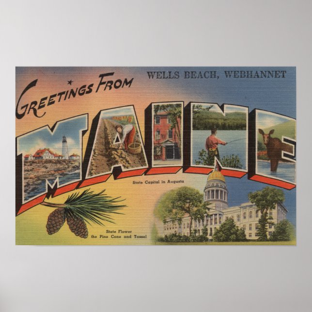Webhannet, Maine (Wells Beach) Poster (Front)