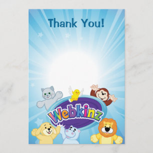 Webkinz: Come In and Play Thank You Card