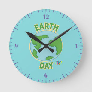 Webkinz Earth Day Round Clock