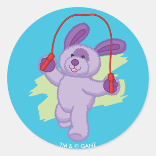 Webkinz   Grape Soda Pup Skipping Rope Classic Round Sticker