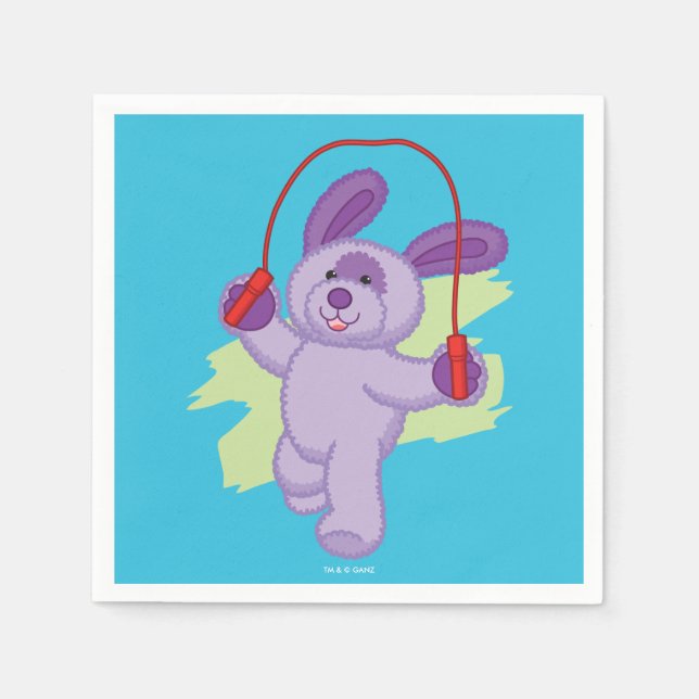 Webkinz | Grape Soda Pup Skipping Rope Napkin (Front)
