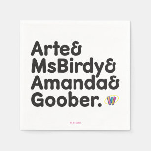 Webkinz Names Design Napkin