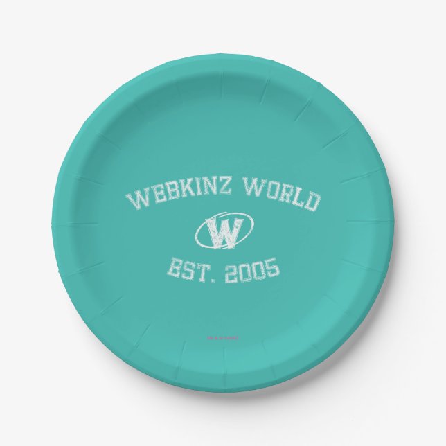 Webkinz World Est. 2005 Paper Plate (Front)