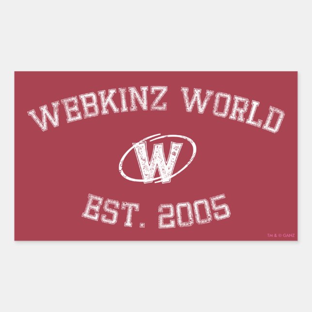 Webkinz World Est. 2005 Rectangular Sticker (Front)