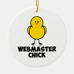 Webmaster Chick Ceramic Tree Decoration