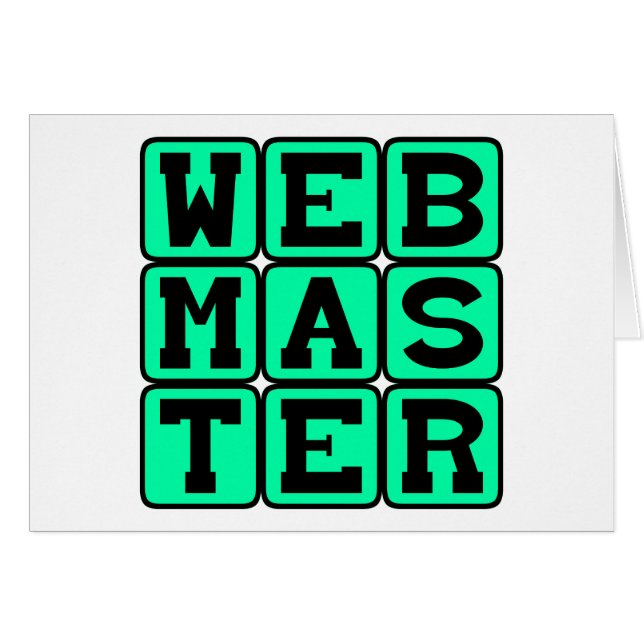 Webmaster, Web Architect (Front Horizontal)