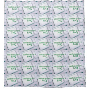 WebMasters FAQ Shower Curtain