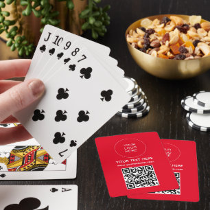 Website Address Scan Barcode Custom QR Code Logo Playing Cards