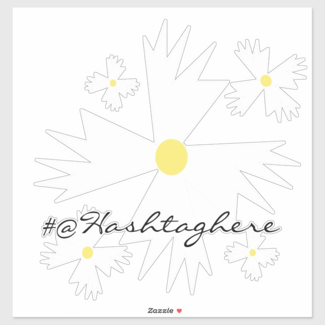 Website Business  Name Daisy Script Car Decal (Sheet)