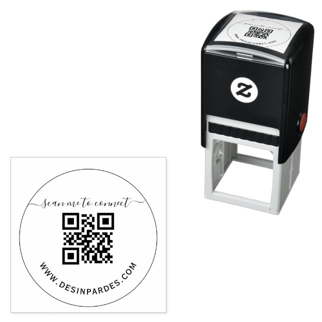 website business QR code Self-inking Stamp (In Situ)