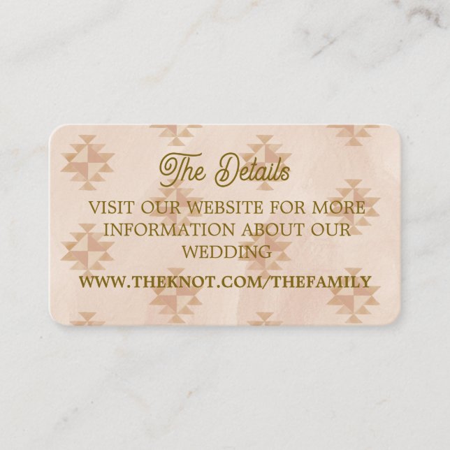 website enclosed card for wedding detials (Front)