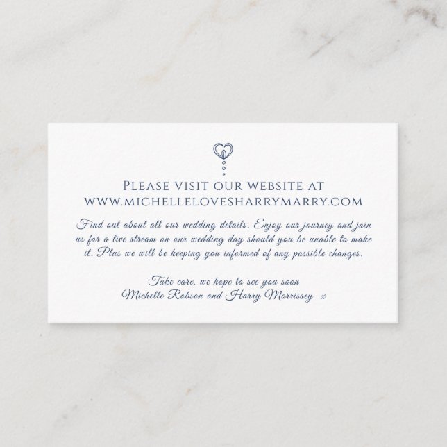 Website enclosure card monogram blue white (Front)