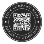 Website Link QR Code Minimal Business Name Black