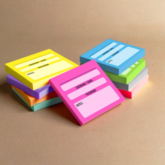 Website Password Post-It Notes (Orange) (Creator Uploaded)