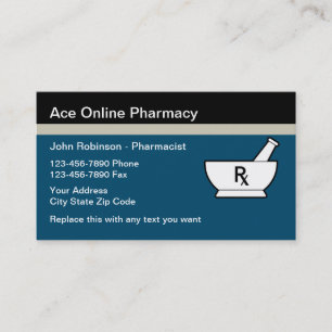 Website Pharmacy Pharmacist Business Cards